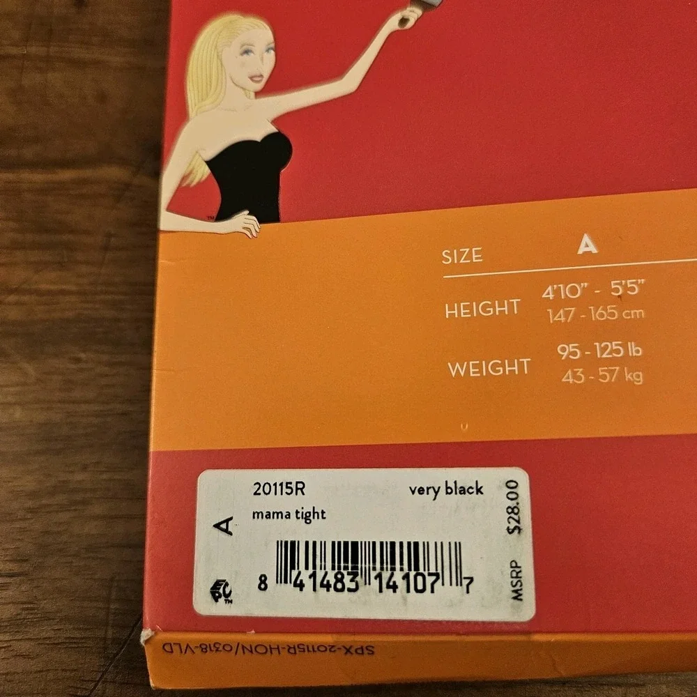 NEW Spanx Mama Tights Size A Opaque All Day Smoothing Support Black Pregnancy